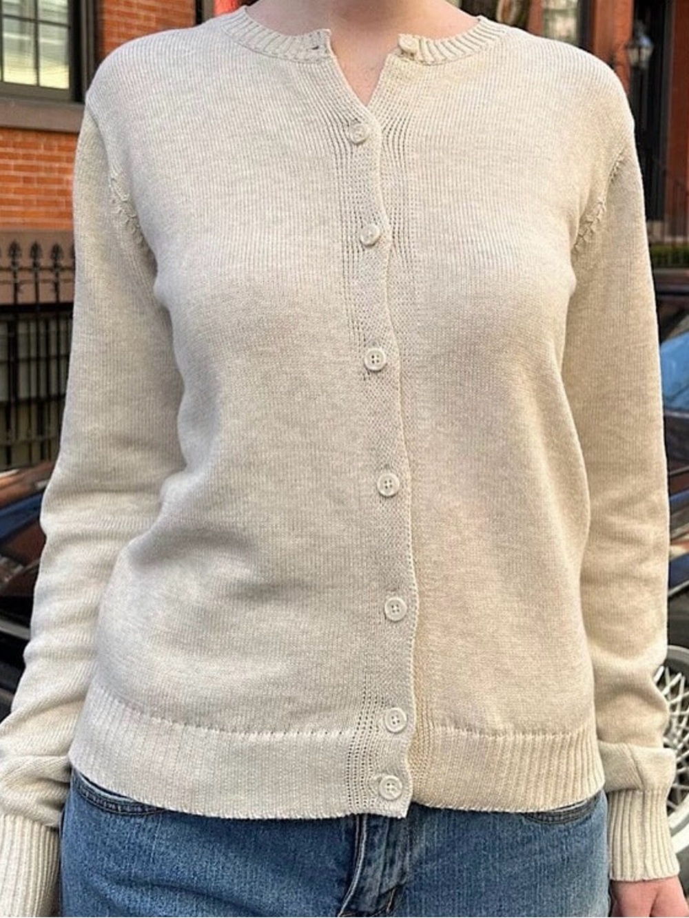 brandy melville cream amalie cardigan sweater